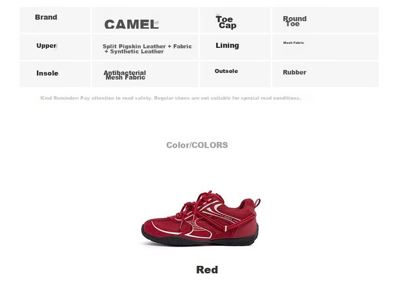 CAMEL Wang Junkai Edition Crescent Moon Trainer 4th Gen Women's Retro Racing Shoes L26A548053 Silver Size 36 32