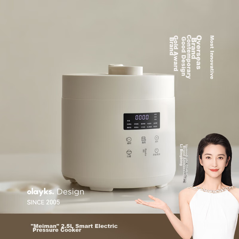 Olayks Instant Electric Pressure Cooker High-Pressure Rice Cooker Multifunctional Smart Mini Pressure Cooker 2.5L