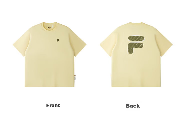 FILA FUSION Fashion Brand Zhang Hao Couple Knit Short Sleeve Shirt 2026 Spring Casual Loose Pure Cotton T-Shirt 118