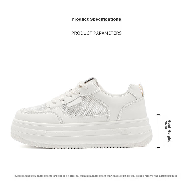 La Chapelle Women's Mesh Sneakers Lightweight Versatile Casual Breathable White Shoes Beige Size 39 3