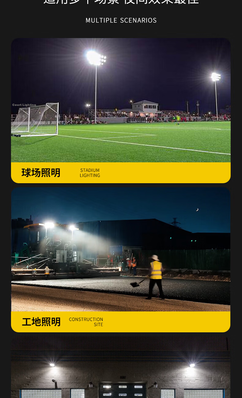 MAX LOAD LED Floodlight Super Bright Outdoor Waterproof High Power Portable 220V Spotlight 14