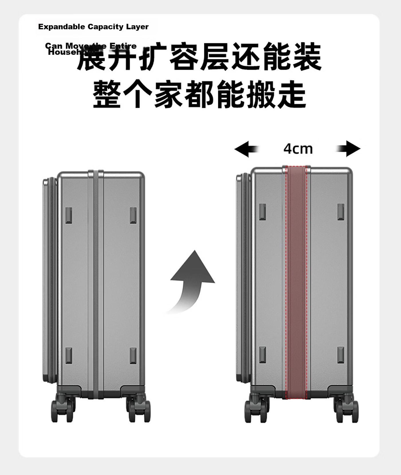 Pepsi Front-Opening 20-Inch Expandable Dual-Side Carry-On Luggage with Telescopic Handle, Multifunctional Travel Suitcase with Password Lock for Men and Women 9