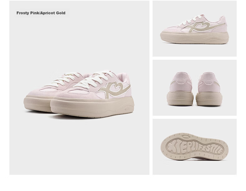 Xtep Wildflower Women's Casual Skate Shoes Summer New Retro German Training Lightweight Sneakers 36