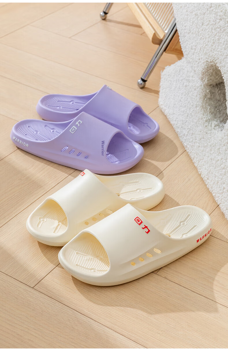 Warrior Women's Sports Slippers Summer New Home Bathroom Shower Non-Slip Quick-Dry Cool Slippers 0387 Purple 12