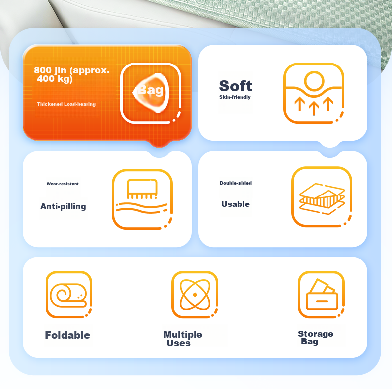 HUIDUODUO Car Rear Seat Sleeping Mat Foldable Mattress Backseat Sleeping Aid Travel Cushion Support 5