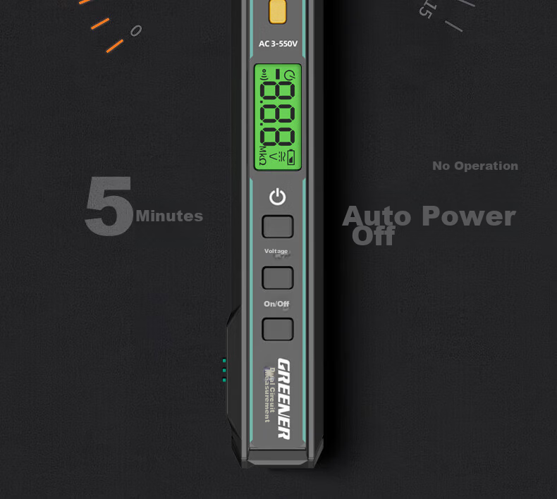 GREENER Electric Tester Pen Multifunction Digital Voltage Detector Screwdriver for Household Leakage and Wire Break Detection 24