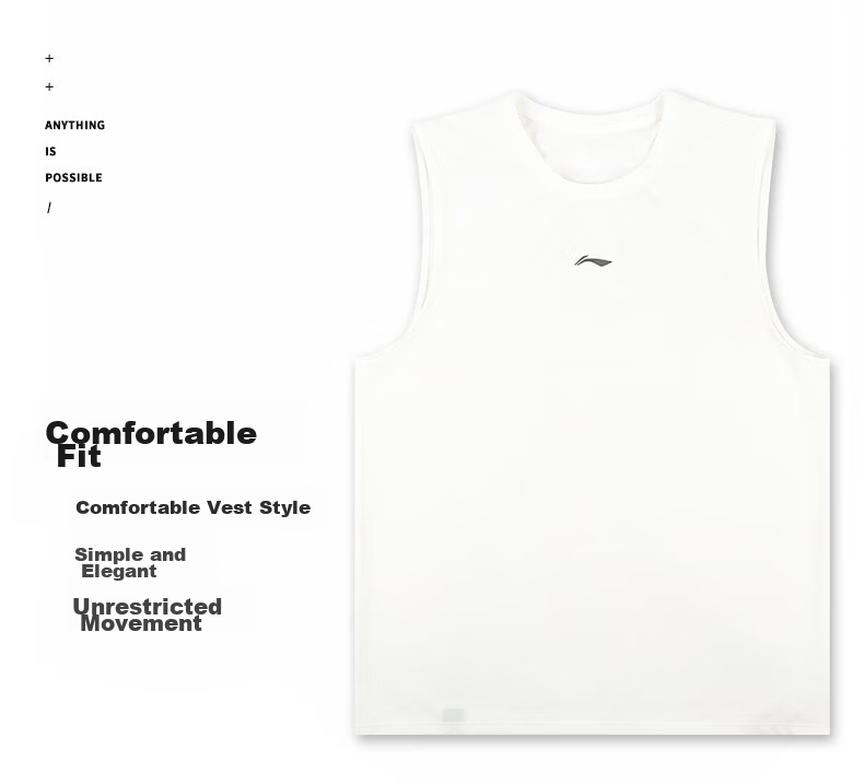 Li-Ning Men's Quick-Dry Sports Vest Sleeveless T-Shirt for Fitness Running Training Martial Arts Marathon Basketball Breathable 9