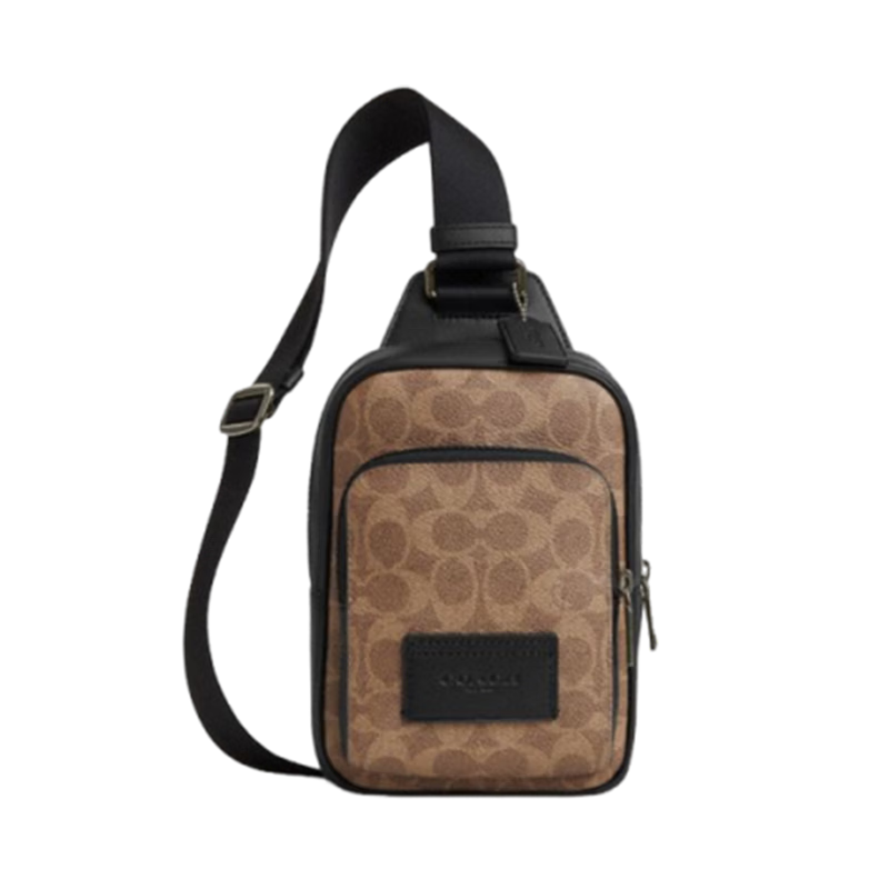 COACH Men's Crossbody Shoulder Bag Brown/Black CV763 Gift