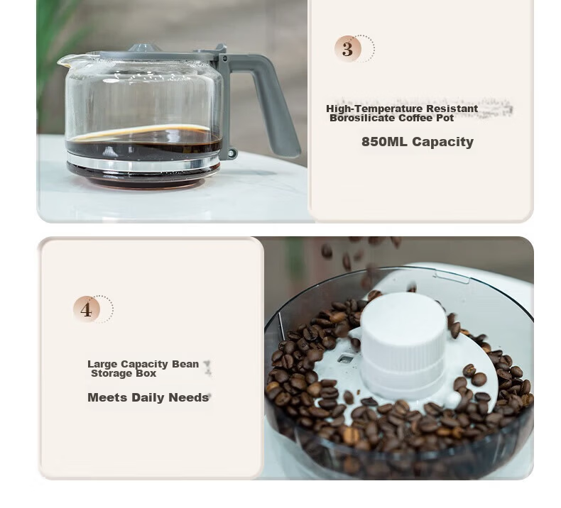 Siroca Stone Mill Fully Automatic American Coffee Maker Grinder Integrated Bean and Powder Dual-Use Multifunction PRO Small Coffee Machine for Office and Home [Qixi Valentine's Day Gift] 34