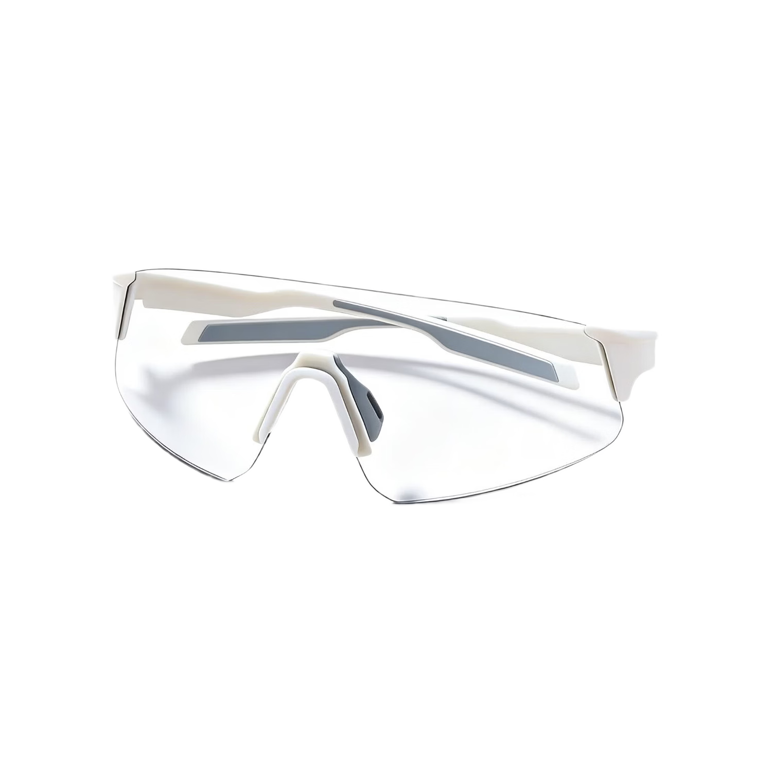 JD Original Sports Cycling Glasses, Outdoor Driving UV Protection Sunglasses Goggles, Men's And Women's Style, White Frame Anti-Fog