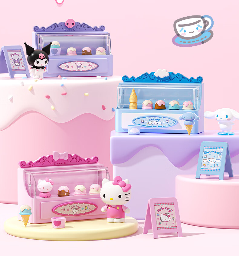 Moonlight Society Sanfu Sanrio Hello Kitty Ice Cream Pretend Play Toy for Girls Birthday Gift 23
