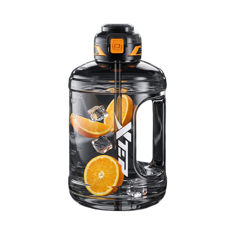 XTEP Large Capacity Sports Water Bottle Fitness Straw Bottle Big Belly Cup for Men and Women JD Self-operated