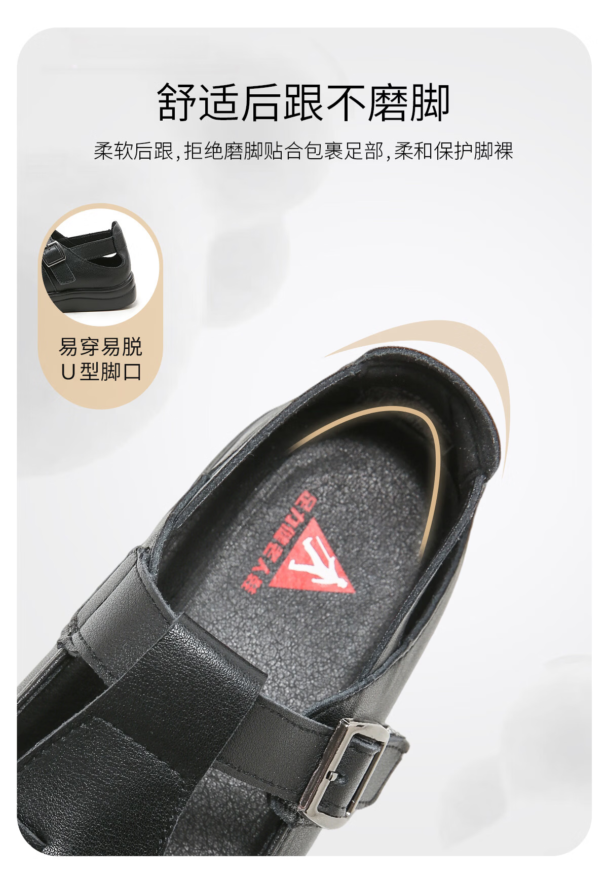 Zulijian Women's Breathable Comfortable Non-Slip Soft Sole Summer Flats Middle-Aged Elderly Mom Sandals Leather Shoes 9085 Apricot Size 37 11