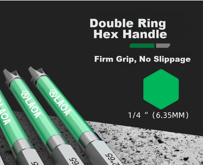 LAOA High Hardness Strong Magnetic Phillips Screwdriver Bits PH2*65mm 5-Pack LA617002 12