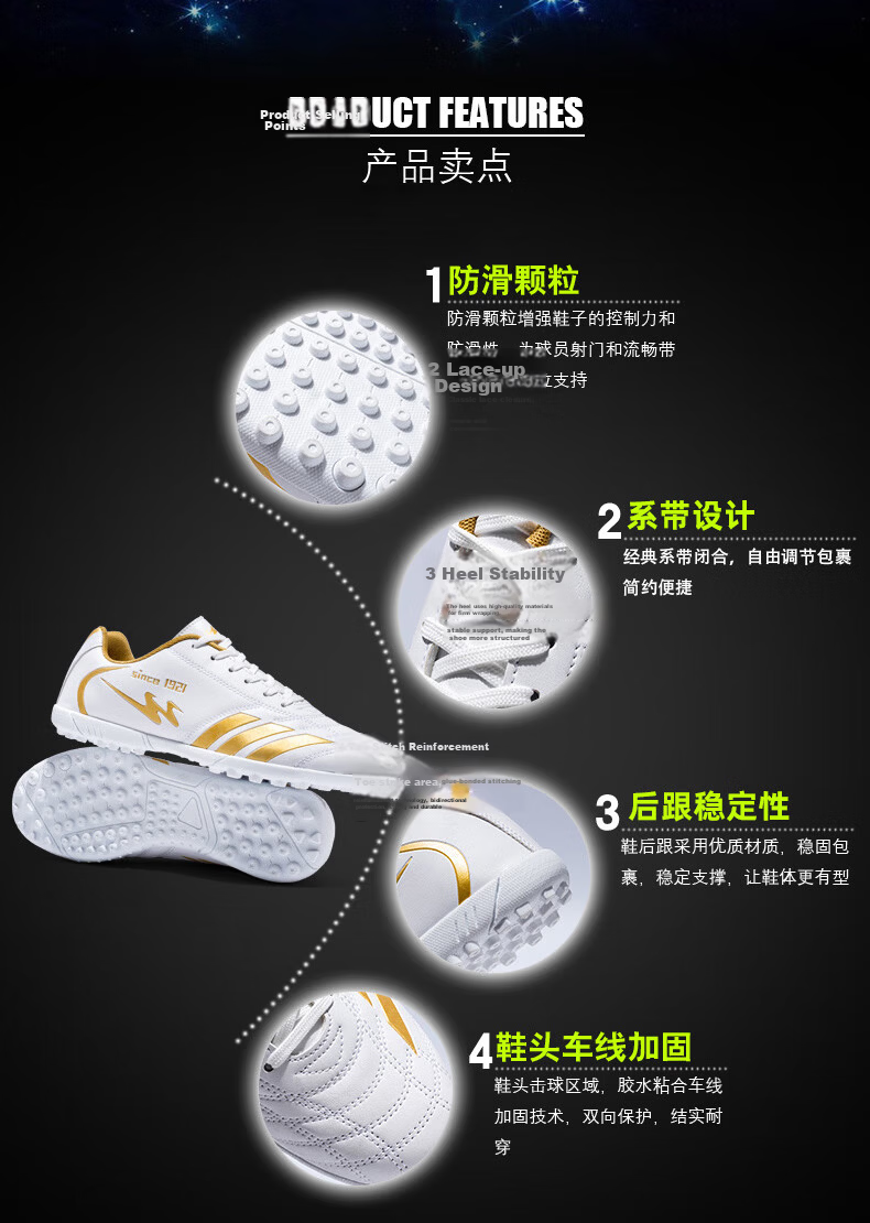 Shuangxing Soccer Shoes for Men TF Turf Cleats Adult Youth Non-Slip Wear-Resistant Professional Competition Training Cleats Black And Green Size 39 6