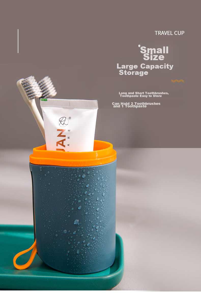 Siwangongli Travel Toiletry Cup, Toothbrush Cup, Portable Toothbrush Holder, Mouthwash Cup, Tooth Mug, Toothpaste Storage Container, Dental Care Box SW7605 6