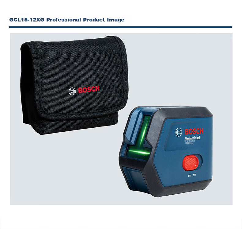 BOSCH GCL15-12XG 15m Green Light Two-Point Two-Line Rechargeable Laser Level for Construction and Renovation 12