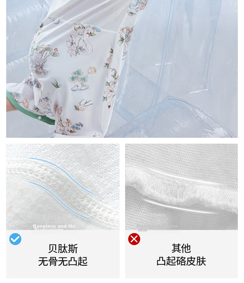 Betis Baby Robe New Back Mesh Breathable Children's Sleeping Bag Summer Cotton Pajamas Baby Nightgown 25