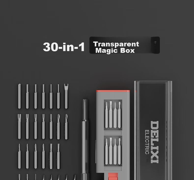 DELIXI Ratchet Screwdriver Set Multi-Function Phillips and Slotted Household Universal Small Screwdriver 19