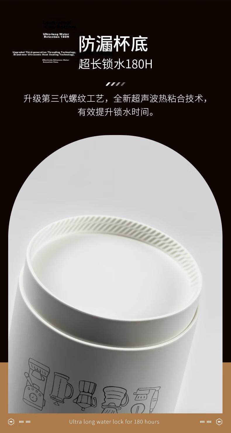 Circle Joy Disposable Paper Cups with Lids Thickened Insulated Hot Drink Coffee Cups Office Home Milk Tea Water Cups 25pcs 340ml 7