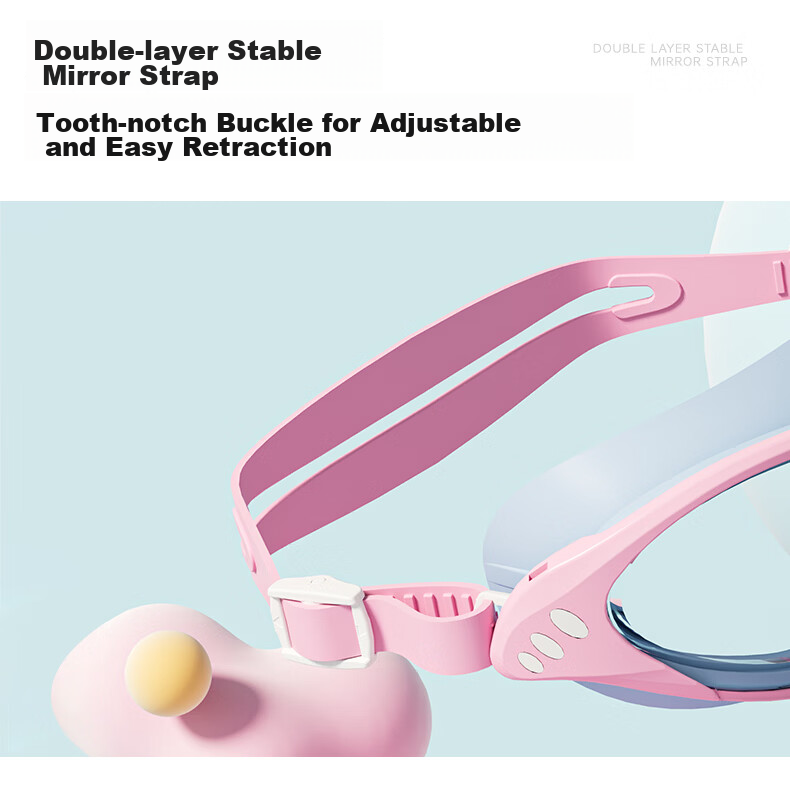 ERKE Kids Swimming Goggles Large Frame HD Waterproof Anti-Fog Non-Prescription Swim Cap Set 5