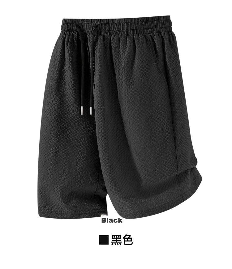Jeanswest Men's Summer Bubble Gauze Loose Breathable Shorts Youth Cool Beach Mid-Length Pants 12