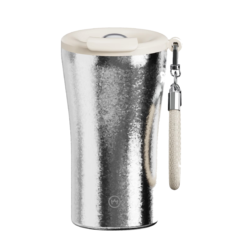 One's Member Pure Titanium Portable Coffee Mug Titanium Insulated Travel Cup Natural Titanium Color