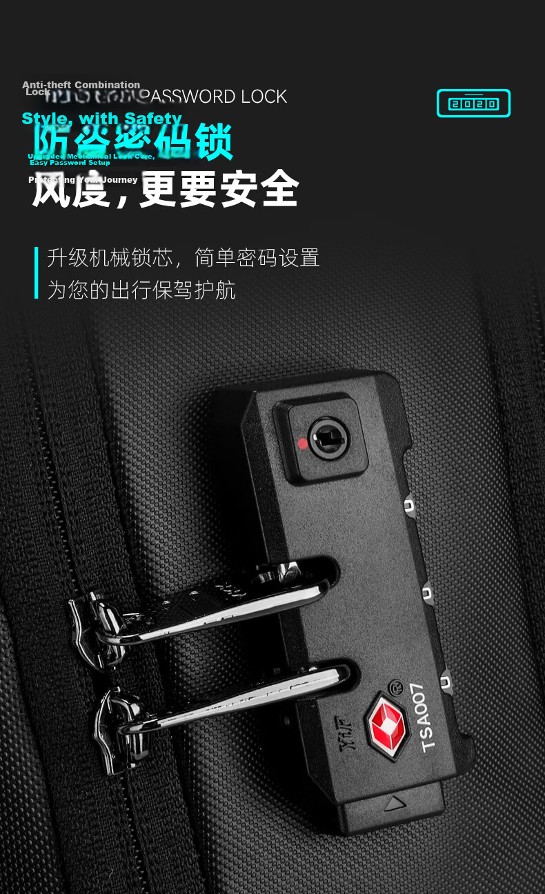 MARK RYDEN Password Lock Laptop Backpack Men Anti-Scratch Durable Business Travel Notebook Shoulder Bag MR2958 5