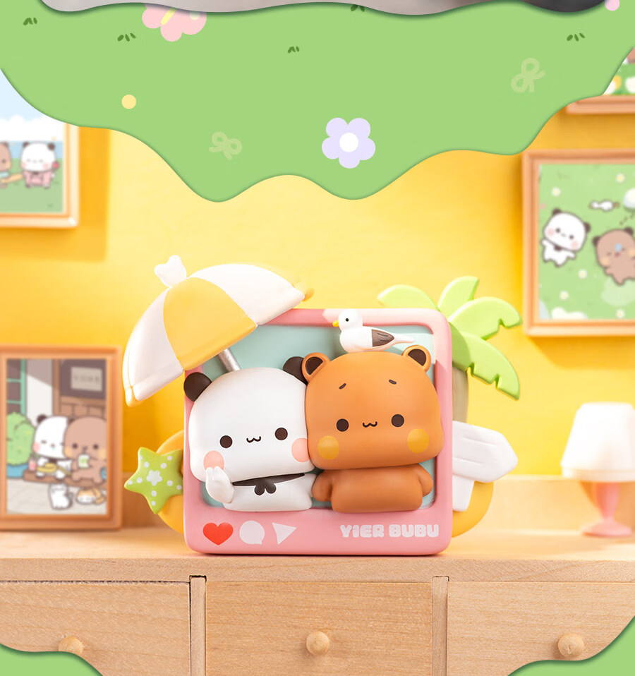 MINISO Yierhe Bubu Bear Refrigerator Magnet Blind Box Toy Peripheral Birthday Gift Unisex Single Box 13