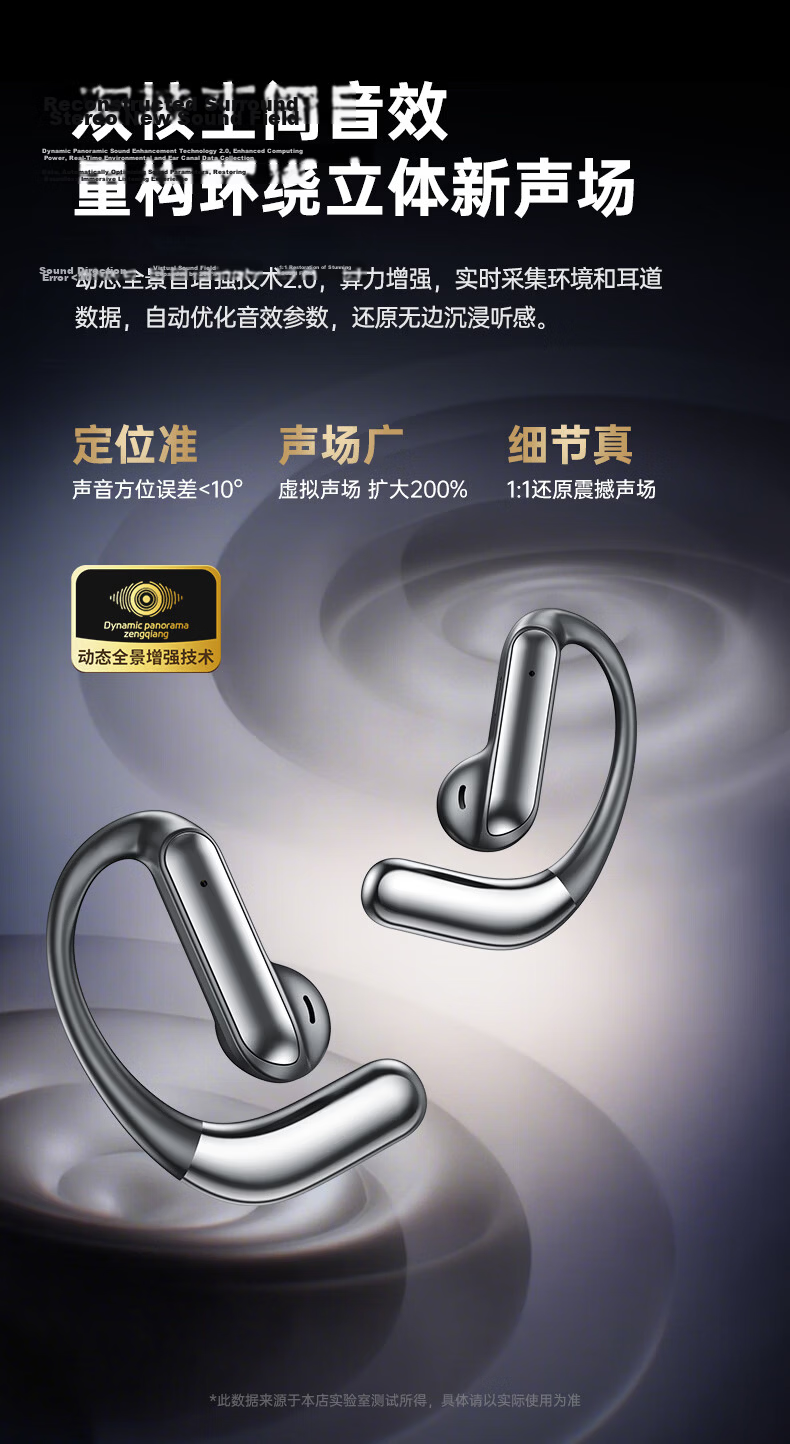 Chuanggu [Top Flagship | Berlin Sound] Wireless Bluetooth Earhook Earphones Open-Ear Comfortable Wear Long Battery Life High Volume Sports Cycling Calls Low Latency 10
