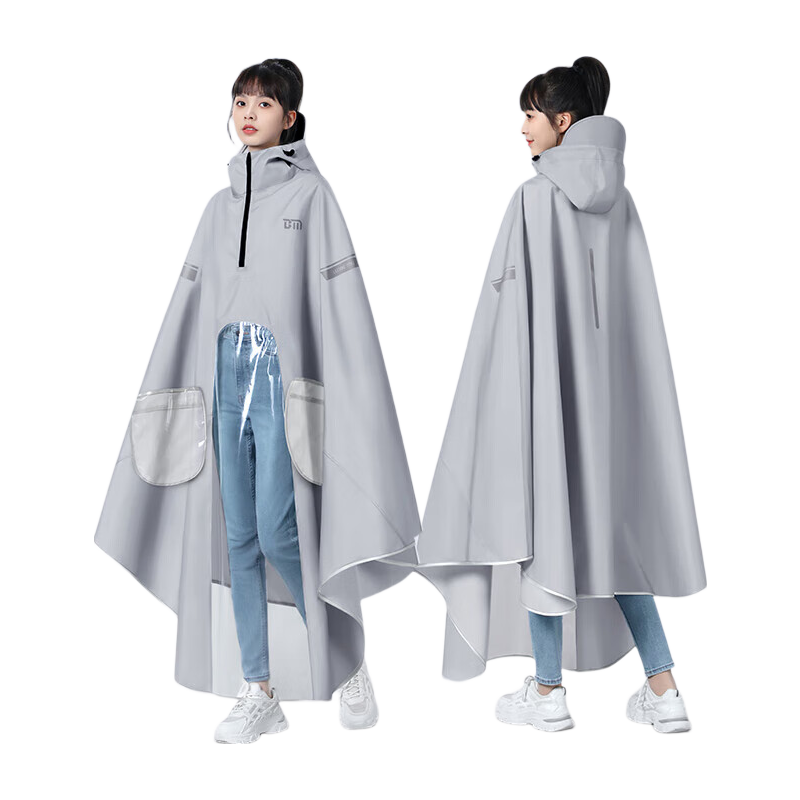 Beimei Raincoat Electric Scooter Electric Vehicle Adult Long Full-Body Heavy-Duty Thickened Large Rain Poncho for Single and Double Riders Unisex