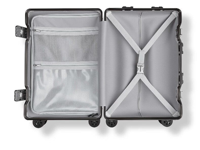 Pierre Cardin Luggage, Unisex Spinner Wheels, Aluminum Frame Trolley Case, Large Capacity Suitcase for Students And Women, 20-Inch Carry-On with Combination Lock 15