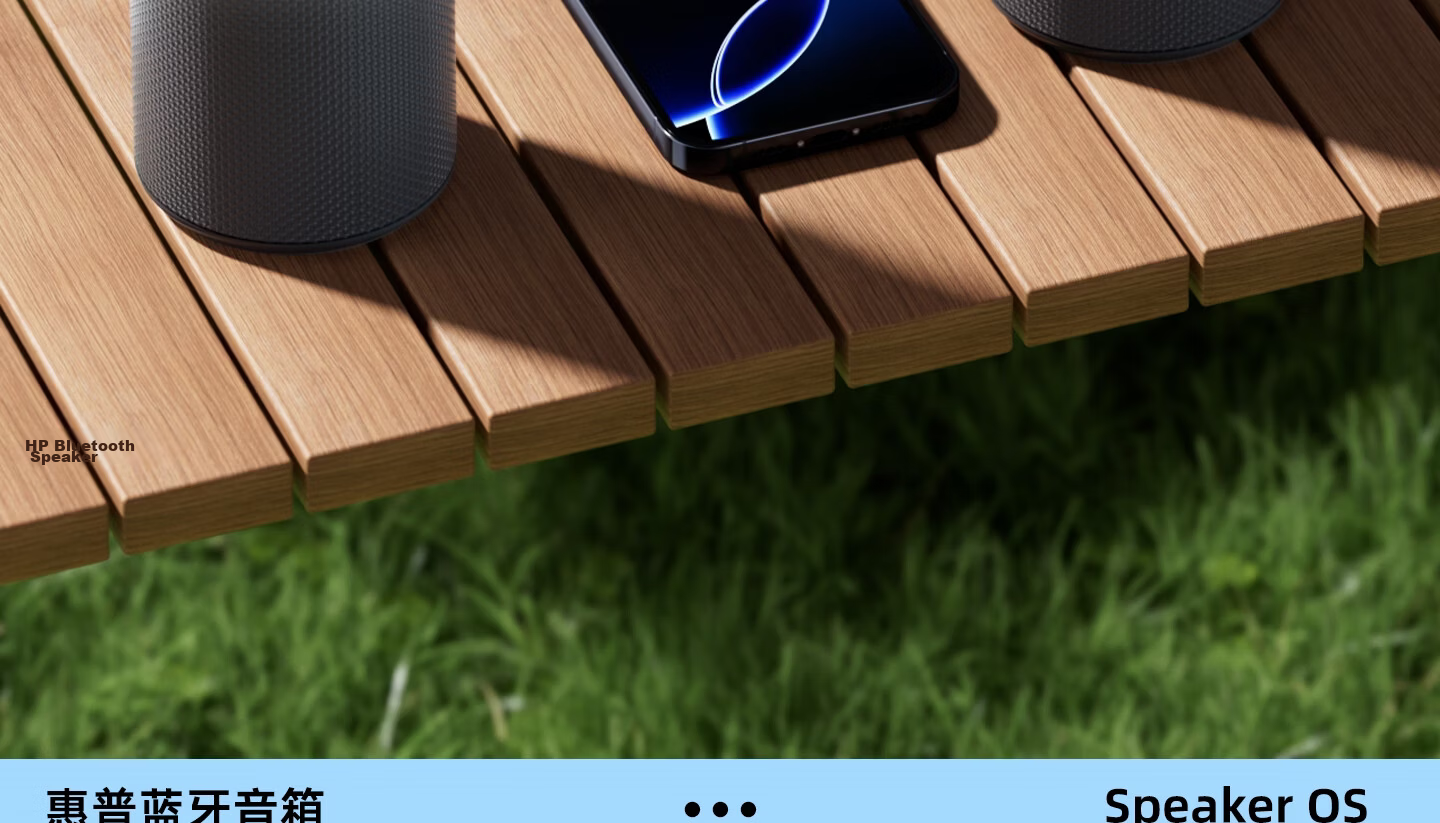 HP Bluetooth Speaker Desktop Audio High Power Wireless Outdoor Portable Mini Speaker Long Battery Life Black 18