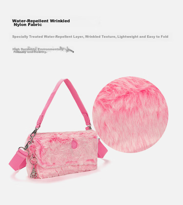 Kipling Fashion Trend ARAS Valentine's Day Pink Women's Shoulder Bag Birthday Gift Crossbody Bag 4