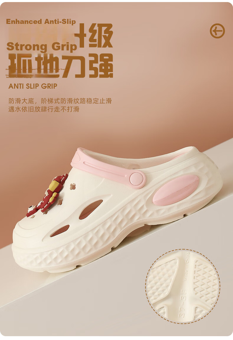 Cartelo Crocodile Cartoon Clog Shoes for Women Summer Sandals Beach Open Toe Slippers 1741 Pink Size 35-36 9