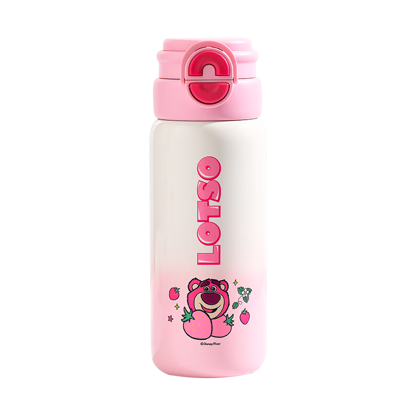 Disney 316 Stainless Steel Insulated Water Bottle 560ML Double Drinking Children's Cup 6650 Strawberry Bear