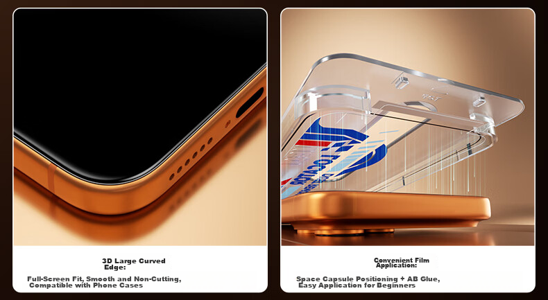 BLUEO 3D Curved Edge AR Anti-Glare Eye Protection Tempered Glass Screen Protector for iPhone 15 Pro, High-Definition, Drop-Resistant, Wear-Resistant, Dust-Free, Quick-Apply Film, 2-Pack 26