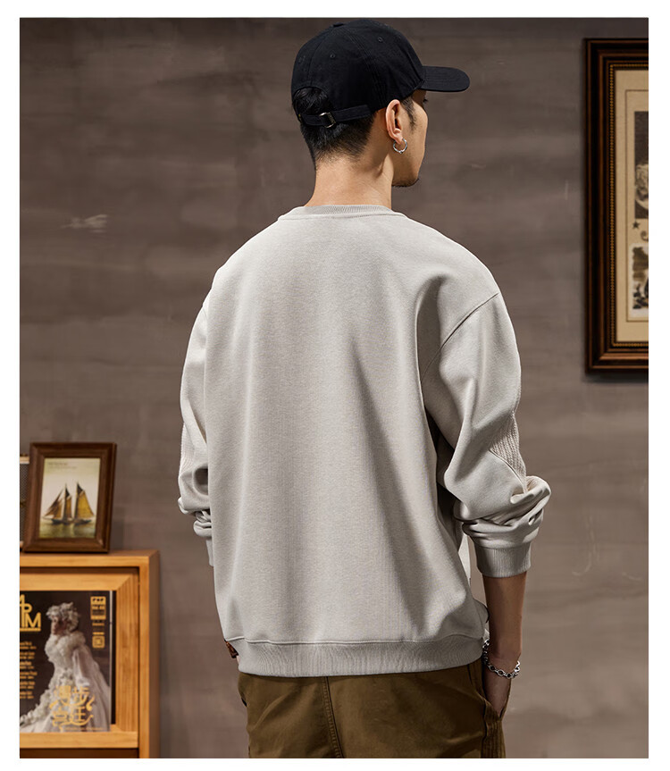 JEEP 2026 Spring And Autumn Loose Comfortable Men's Sweatshirt, Casual Sports Top, Round Neck Long-Sleeve Pullover Sweatshirt for Me 16