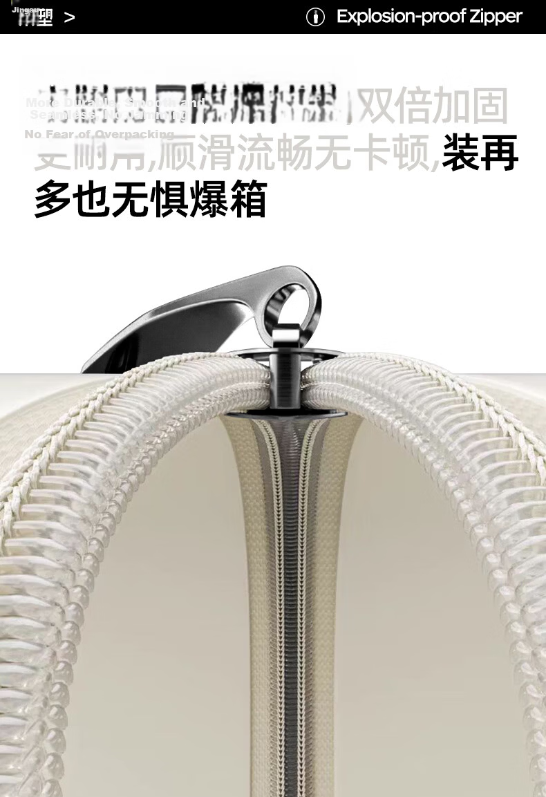 Jingsu Side-Opening Luggage Unisex Deep Compartment Expandable 26-Inch Trolley Suitcase Front-Opening Password Lock Leather Case 7