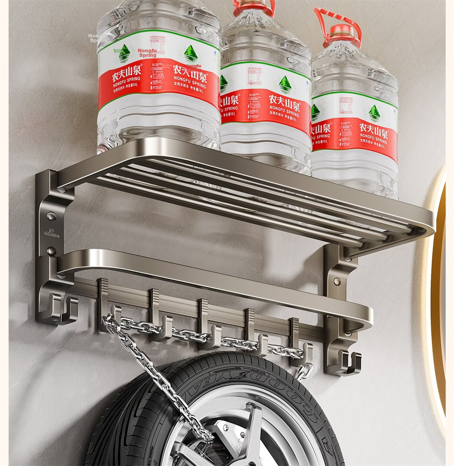 Submarine No-Drill Bathroom Storage Rack Towel Rack Toilet Organizer QST01L0101250G 22