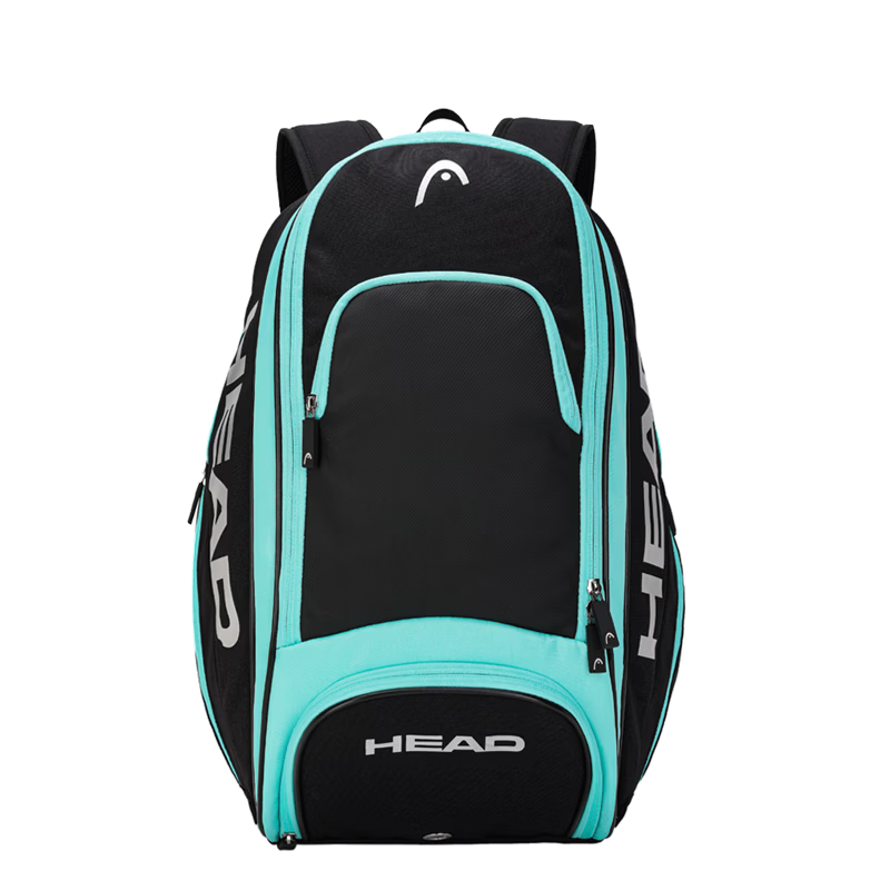 HEAD Badminton Open Tournament Dual Shoulder Bag Fitness Badminton Backpack Travel Bag Multifunctional Laptop Bag with Wet and Dry Separation