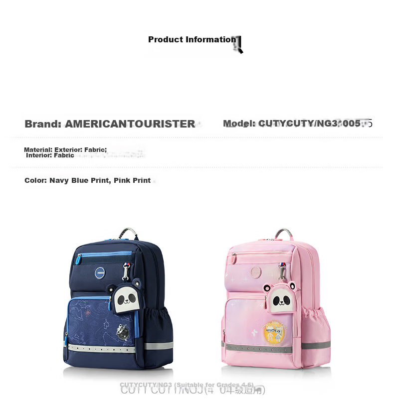 American Tourister Student Backpack 26th Edition for Grades 4-6 Boys Antibacterial Lightweight Large Capacity NG3 17