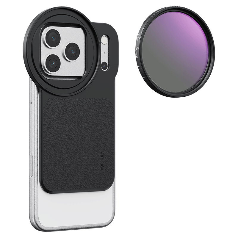 NEEWER Magnetic Filter Backplate for iPhone 17 Pro Max with Threaded ND2-32 Variable Neutral Density Filter, Oil-Resistant and Scratch-Resistant Landscape Photography Filter
