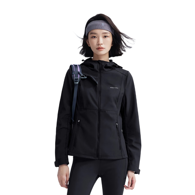MOLY VIVI Slim-Fit Soft Shell Jacket for Women, Waist-Cinching Coat, Spring And Summer New Style Outdoor Windproof Waterproof Sports Hiking Wear, Magic Vivvi