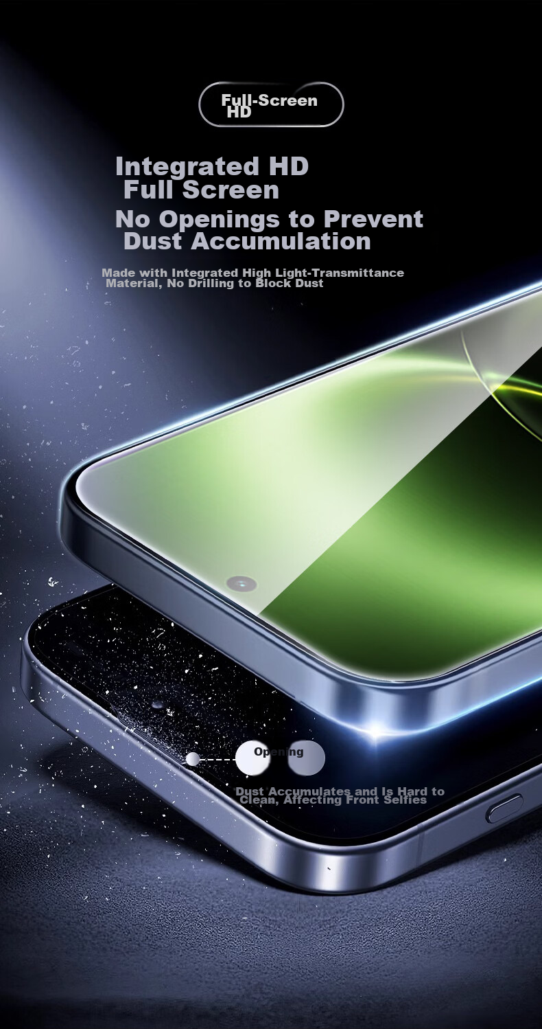 Smorss [2-Pack Instant Adhesive] Tempered Glass Screen Protector for vivo X300 Ultra - High-Definition Full-Screen, No Black Edges, Drop-Resistant, Anti-Fingerprint Protective Film - Instant Adhesive  8
