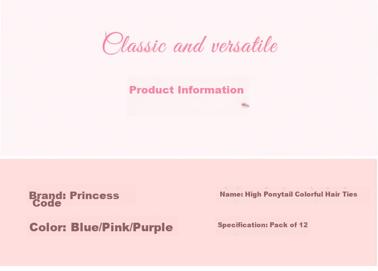 Princess Password Children's Day Gift High Elasticity Hair Tie for Girls Soft Hair Band Student Hair Rope Hair Accessory 10