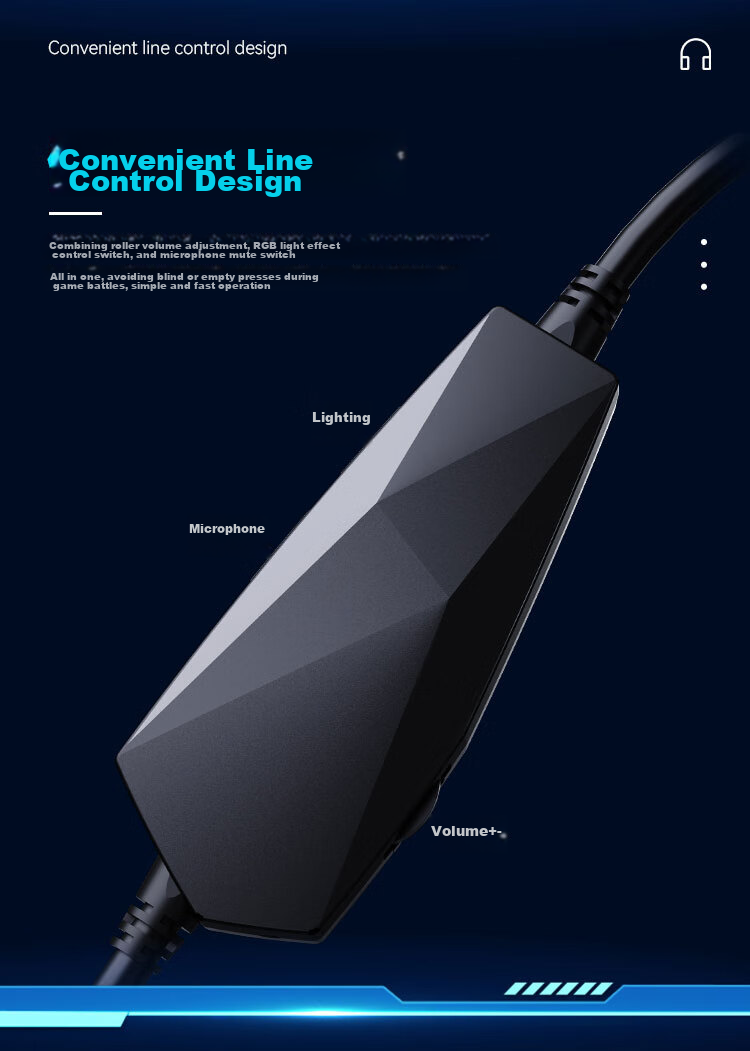 DAREU EH732 Gaming Headset with Wired Control, Single USB 7.1 Channel, Mingmo Yuanxu Zhuyu Listening Position - Mecha Editio 8