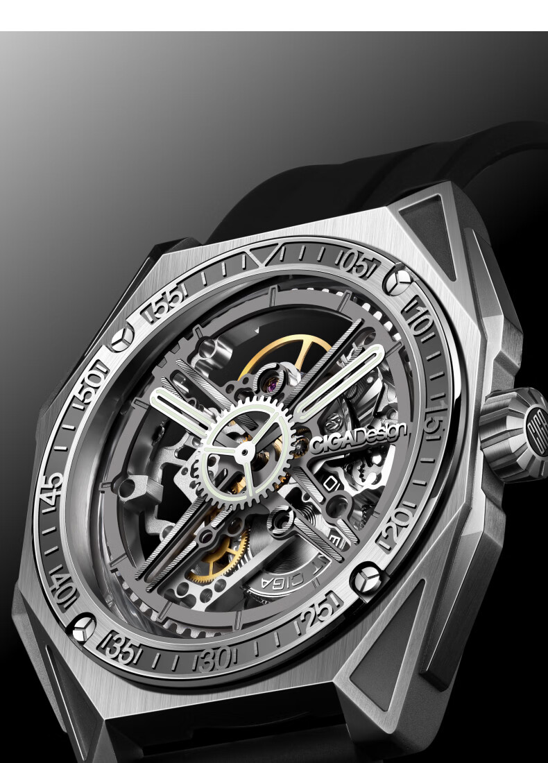 CIGA Design Jijia Fengmang Series Mechanical Wristwatch, Magic Titanium Version, One Watch Three Wear Styles, Fashion Men's Watch, Birthday Gift 18