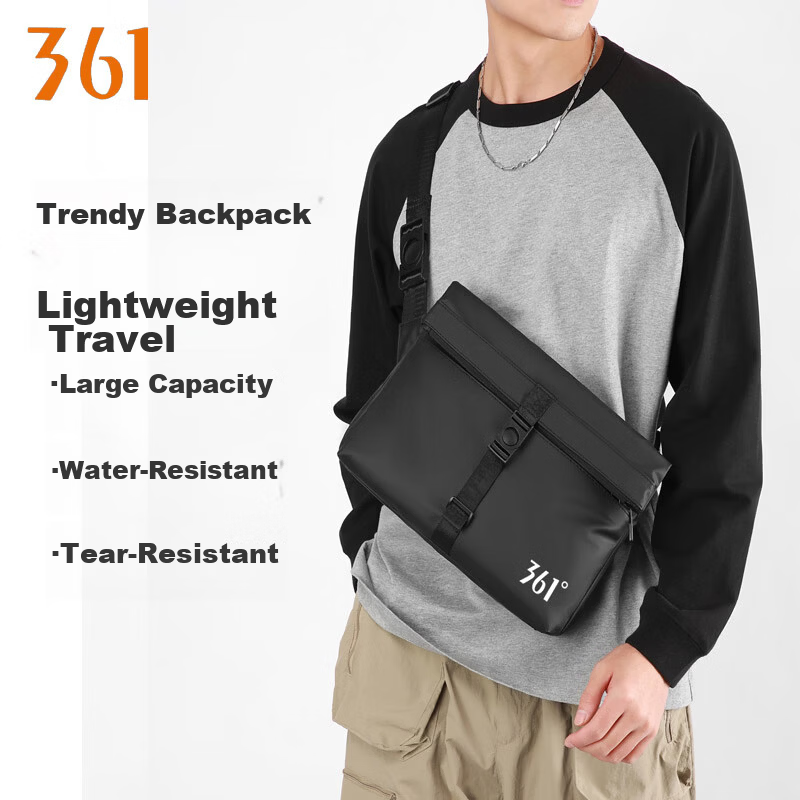 361° Men's High-End Crossbody Bag New Large Capacity Shoulder Bag Business Commuting Outdoor Travel Trolley Bag
