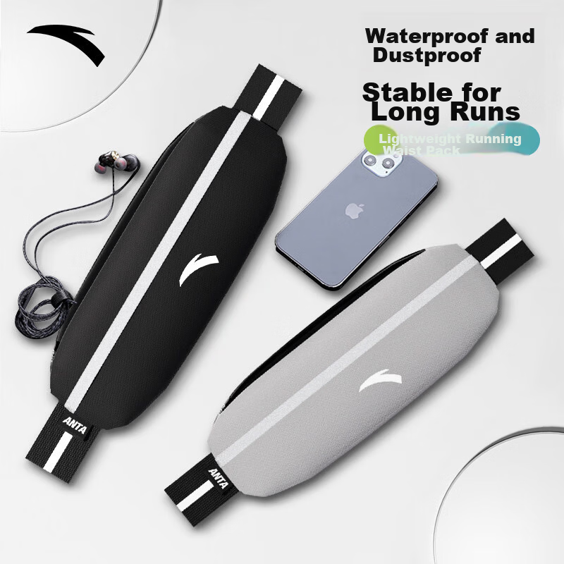 Anta Running Waist Bag Sports Running Phone Pouch Women Invisible Gear Cycling Ultra-thin Waterproof Fitness Marathon Men